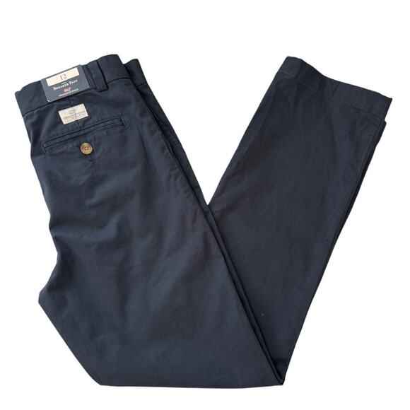 New VINEYARD VINES Navy Blue Stretch Breaker Pants Size 12 - Picture 3 of 5